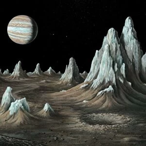 Ice spires on Callisto, artwork