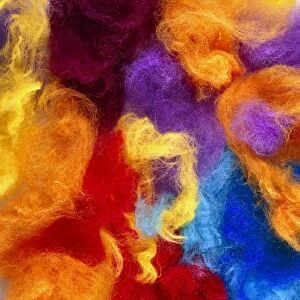 Man made coloured fibres