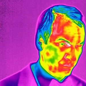 Mans face, thermogram