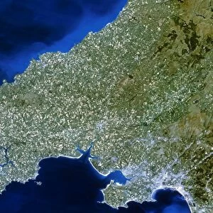 Satellite image of southwest Wales