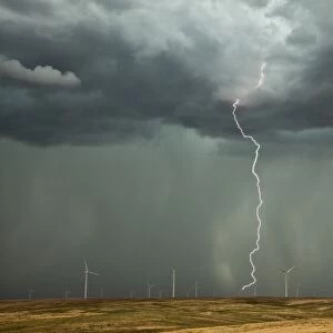 Thunderstorm over a wind farm C017 / 8419