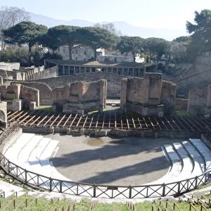 Amphitheatre in the ruins of Pompeii