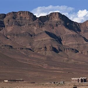 Atlas Mountains and arid landscape near Agdz