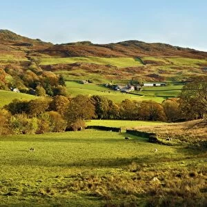 An autumn view of the scenic Duddon Valley, Lake District National Park, Cumbria