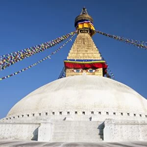 Bodhnath Stupa (Boudhanth) (Boudha), one of the holiest Buddhist sites in Kathmandu