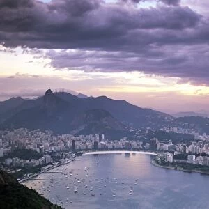 Botafogo bay at sunset, Rio de Janeiro, Brazil, South America