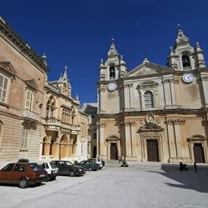 Cathedral of Mdina, Malta, Mediterranean, Europe