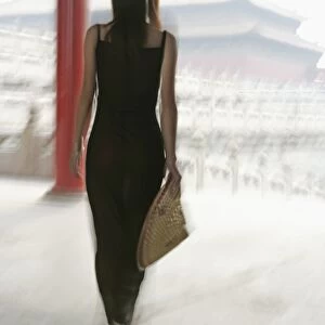 Chinese woman in The Forbidden City, Beijing (Peking), China, Asia