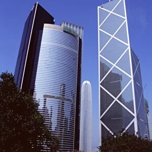 Citibank Tower and Bank of China, Central, Hong Kong Island, Hong Kong, China, Asia