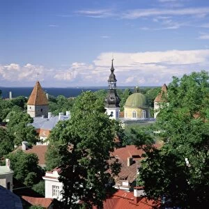 City view from Toompea, Tallinn, Estonia, Baltic States, Europe