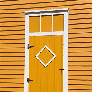 Colorful door in St. Johns City, Newfoundland, Canada, North America
