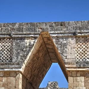 Corbelled arch, Nuns Quadrangle, Uxmal, Mayan archaeological site, UNESCO World Heritage Site