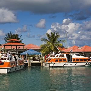 Cruise ship tenders, Princess Cays, Eleuthera Island, Bahamas, West Indies