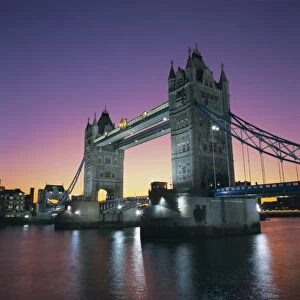 Evening, Tower Bridge and River Thames, London, England, UK, Europe