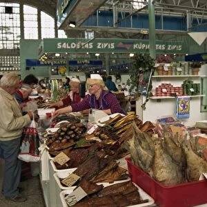 Fish market, Riga, Latvia, Baltic States, Europe