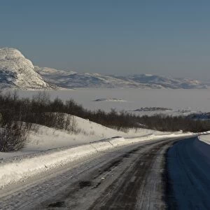 Frozen landscape near Kiruna, Sweden, Scandinavia, Europe