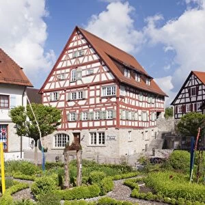 Half timbered house, old town, Vellberg, Hohenlohe Region, Baden Wurttemberg, Germany, Europe