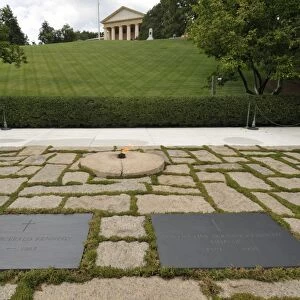 Kennedy graves in Arlington cemetery, Virginia, United States of America, North America