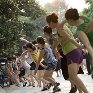 Learning to dance, Leshan, Sichuan, China, Asia