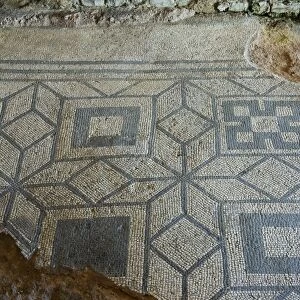 Part of mosaic floor, Fishbourne Roman Palace, near Chichester, Sussex