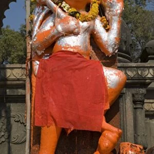 Outdoor Hindu shrine to Hanuman the monkey god