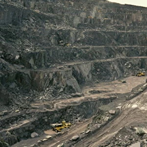 Penrhyn quarry, the largest slate quarry in Wales, Bethesda, Snowdonia