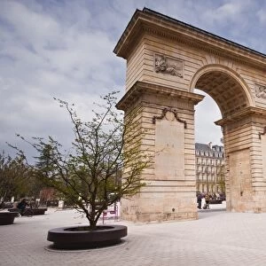 Porte Guillaume and Place Darcy in the centre of Dijon, Burgundy, France, Europe