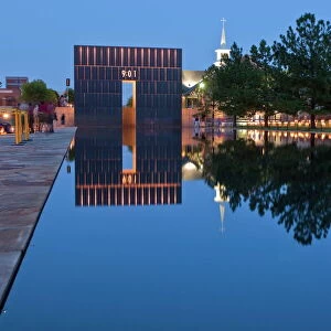 Reflecting Pool and The Gates of Time at the Oklahoma City National Memorial