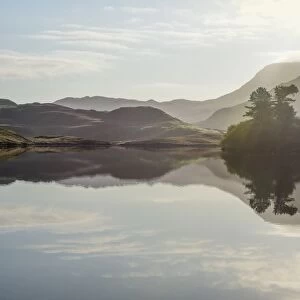 Reflections, Cregannen Lake, Dolgellau, Gwynedd, North Wales, United Kingdom, Europe