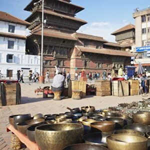 Souvenirs for sale in Durbar Square, UNESCO World Heritage Site, Kathmandu, Nepal, Asia