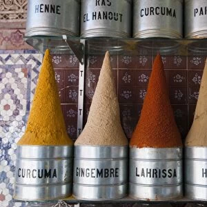 Spices, Medina Souk, Marrakech, Morocco, North Africa, Africa
