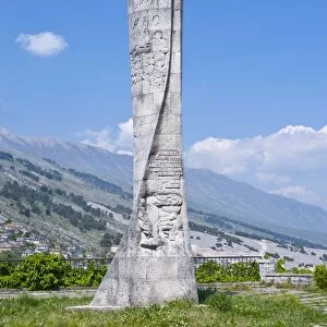 Statue of the hanging woman, Gjirokaster, UNESCO World Heritage Site, Albania, Europe