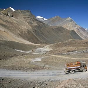 Trucks on Baralacha Pass