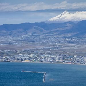 View over Hakodate from Mount Hakodate, Hokkaido, Japan, Asia