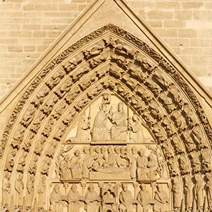 Virgins Gate tympanum, west front, Notre Dame Cathedral, UNESCO World Heritage Site