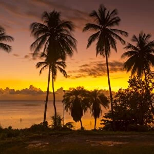 West Coast sunset, St James, Barbados, West Indies, Caribbean, Central America