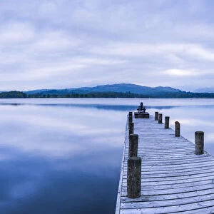 Windermere Jetty at sunrise, Lake District National Park, UNESCO World Heritage Site