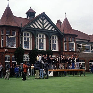Seve Ballesteros is presented with the Claret Jug, 1988 Open Championship