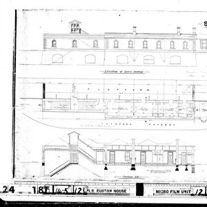 South Devon Railway - Dawlish Station Drawing No. 4 - Elevation and plan of Down Station [1874]
