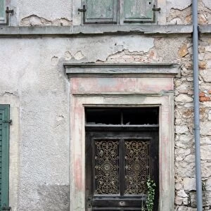 Doorway on abandoned building, Basel, Switzerland