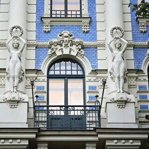 Art Nouveau architecture (Jugendstil architecture) at Strelnieku Street, Stockholm