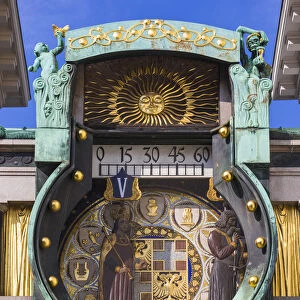 Austria, Vienna, Hoher Markt Square, Ankeruhr - Anchor Clock designed by the painter