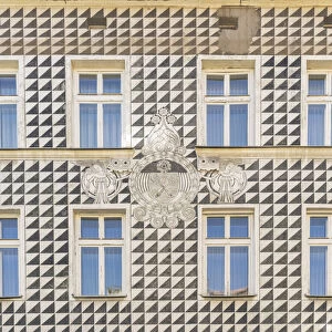 Building facade, Krakow Old Town, Krakow, Poland, Eastern Europe