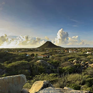 Caribbean, Netherland Antilles, Aruba, landscape from Casibari Rocks