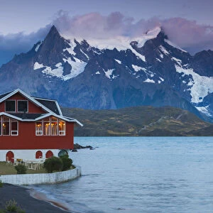 Chile, Magallanes Region, Torres del Paine National Park, Lago Pehoe, Hosteria Pehoe