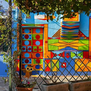 Colored House Casa Deo Bepi Sua on the Island of Burano, Venice, Italy