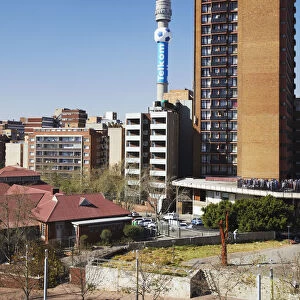 District of Hillbrow with Telkom Tower in background, Johannesburg, Gauteng, South Africa