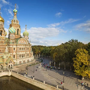 Domes of Church of the Saviour on Spilled Blood, Saint Petersburg, Russia
