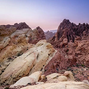 Fire Canyon and Silica Dome at sunrise, Valley of Fire State Park, Nevada