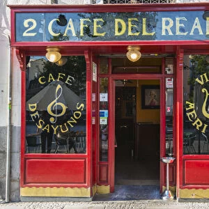 The historical Cafe del Real located in Plaza de Isabel I, Madrid, Comunidad de Madrid